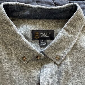 Wallin & Bros Gray Casual Button Down Shirt
